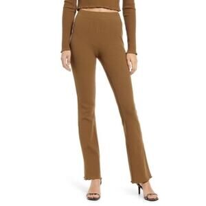 Good American Ribbed Slim Flare Pants